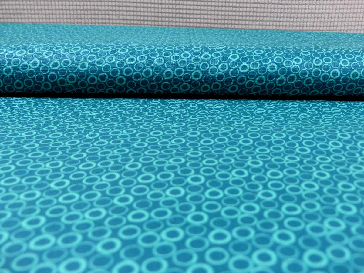 Frogtastic Patchworkstoff von Benartex Ton in Ton petrol